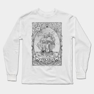 "Fair wind" Marine illustration Long Sleeve T-Shirt